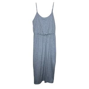 Old Navy Jersey Knit Gray Maxi Dress Cami Tank Soft Stretchy Empire Waist Large